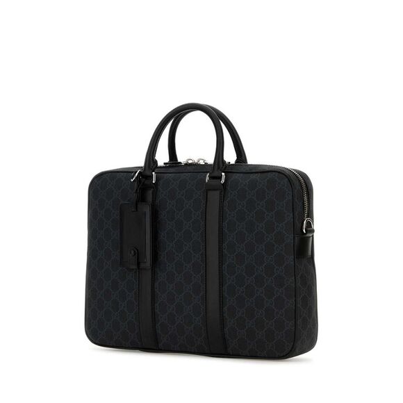 Gucci Men Gg Supreme Fabric Briefcase